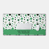 Groene Stippen Docenten Waarderingsgeschenk Bureaumat (Keyboard & Muis)