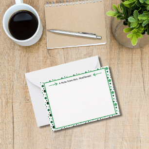 Groene Stippen Docenten Waarderingsgeschenk Notitiekaartje