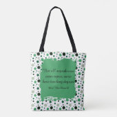 Groene Stippen Docenten Waarderingsgeschenk Tote Bag (Achterkant)