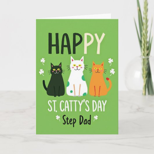 Groene Stippen Katten Kaart (Voorkant)