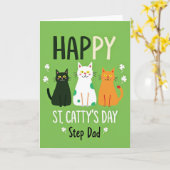 Groene Stippen Katten Kaart (Gele Bloem)
