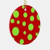 Groene Stippen Keramisch Ornament (Rechts)