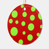 Groene Stippen Keramisch Ornament (Links)