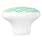 Groene Stippen Keramische kabinetknop Keramische Knop (Zijkant)