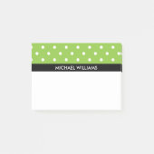 Groene Stippen met Zwarte Strepen Post-it® Notes (Voorkant)