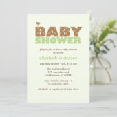 Groene Stippen Neutraal Baby shower Kaart (Staand voorkant)
