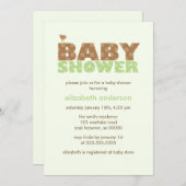 Groene Stippen Neutraal Baby shower Kaart (Voorkant / Achterkant)