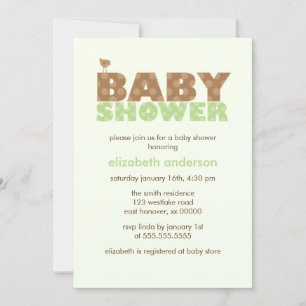 Groene Stippen Neutraal Baby shower Kaart