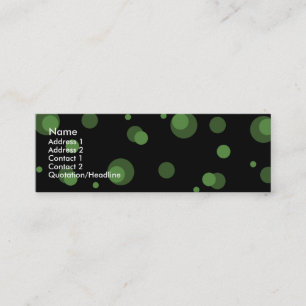 Groene Stippen op zwarte profielkaarten Mini Visitekaartje
