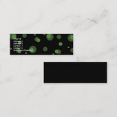 Groene Stippen op zwarte profielkaarten Mini Visitekaartje (Voorkant / Achterkant)