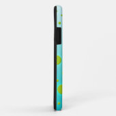 Groene stippen over turquoise pret ontwerp Case-Mate iPhone case (Achterkant/rechts)