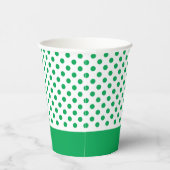 Groene Stippen Papieren Bekers (Rechts)