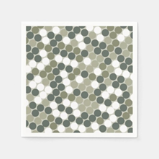Groene stippen retro servet (Voorkant)