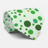 groene stippen stropdas (Opgerold)