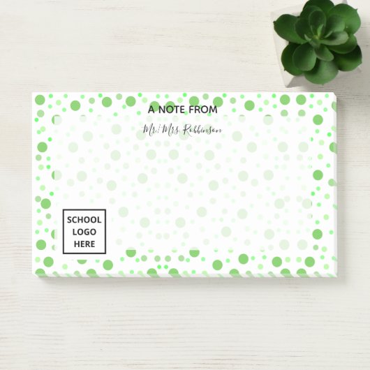 Groene Stippen Terug naar School Leraar Post-it® Notes (Kantoor)