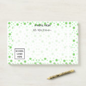 Groene Stippen Terug naar School Leraar Post-it® Notes (Op bureau)