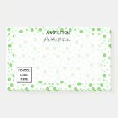 Groene Stippen Terug naar School Leraar Post-it® Notes (Voorkant)