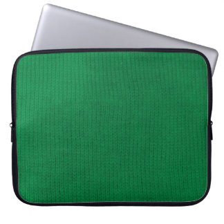 Groene Stockinette laptophoes Laptop Sleeve