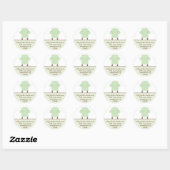 Groene stoel Adresetiketten Ronde Sticker (Vel)