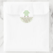 Groene stoel Adresetiketten Ronde Sticker (Tas)