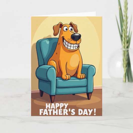 Groene Stoel Vaderdag Kaart (Voorkant)