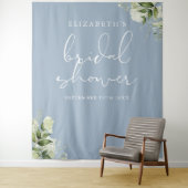 Groene Stof Blauw Bruidsfeest Foto Achtergrond Wandkleed (In situ)