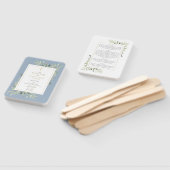 Groene Stof Blauw Doop Doopfeest Programma Handwaaier (Niet-gemonteerd)