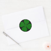 Groene stof getextureerde Shamrock Design Stickers (Envelop)