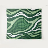 Groene stof Patroon Ontwerp Wandkleed (Voorkant (horizontaal))