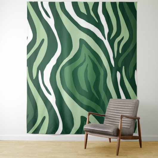 Groene stof Patroon Ontwerp Wandkleed (In situ)