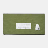 Groene Stoffentextuur Elegant Monogram Logo Custom Bureaumat (Keyboard & Muis)