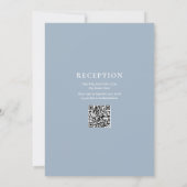 Groene stoffige blauwe doop Christening QR-code Kaart (Achterkant)