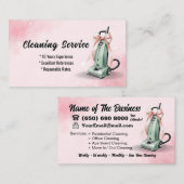 Groene Stofzuiger Huis schoonmaakdiensten Visitekaartje (Voorkant / Achterkant)