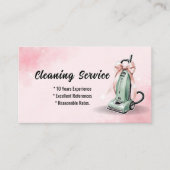 Groene Stofzuiger Huis schoonmaakdiensten Visitekaartje (Voorkant)