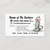 Groene Stofzuiger Huis schoonmaakdiensten Visitekaartje (Achterkant)