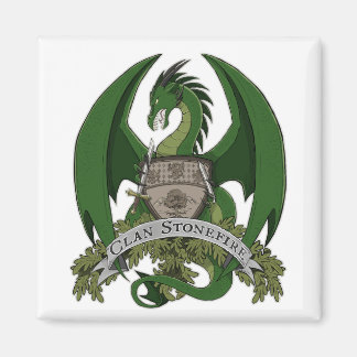 Groene Stonefire Draken Crest Magnet