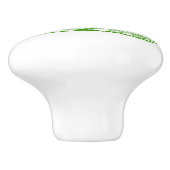 Groene stoomtrein aangepaste kunstdeurknop keramische knop (Zijkant)