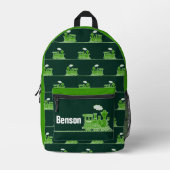 Groene stoomtrein kinderen genoemd bedrukte rugzak (Voorkant)