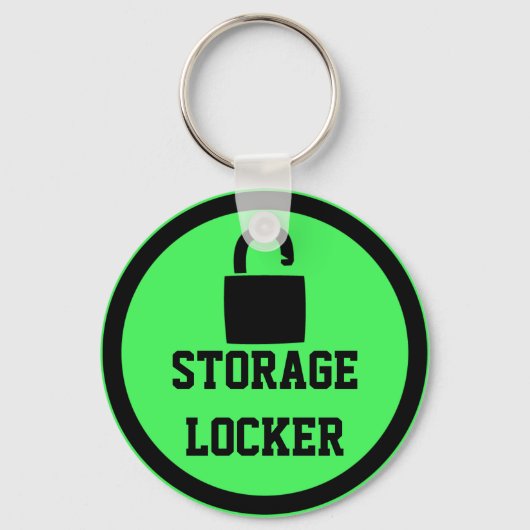 Groene Storage Space Locker-Sleutelhanger Sleutelhanger (Voorkant)