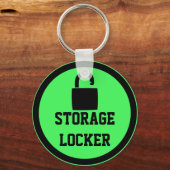 Groene Storage Space Locker-Sleutelhanger Sleutelhanger (Voorkant)