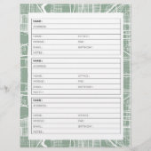 Groene  straatkaart adresboekpagina (Voorkant)