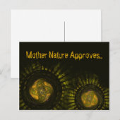 Groene stralen aardtoon Fractal Kunstwerk Aangepas Briefkaart (Voorkant / Achterkant)