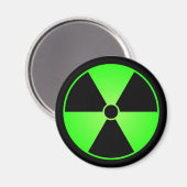 Groene stralingssymboolmagneet magneet (Voorkant / Achterkant)