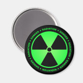 Groene stralingswaarschuwing magneet (Voorkant / Achterkant)