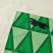 Groene strandlaken Gepersonaliseerd strandnaam (In situ)