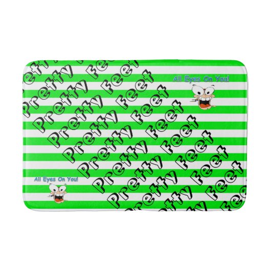 Groene streep alle ogen op je Bathroom Bath Mat (Voorkant)