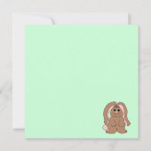 Groene Streep Baby Shower Uitnodiging (Achterkant)