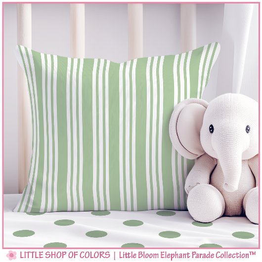 Groene Streep Babykamer Kussen