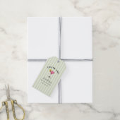 Groene Streep Cocktail Bruidsfeest Cadeaulabel (Met Touw)