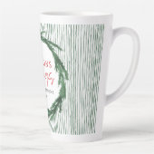 Groene streep en waterverf met kerstmis latte mok (Rechts)